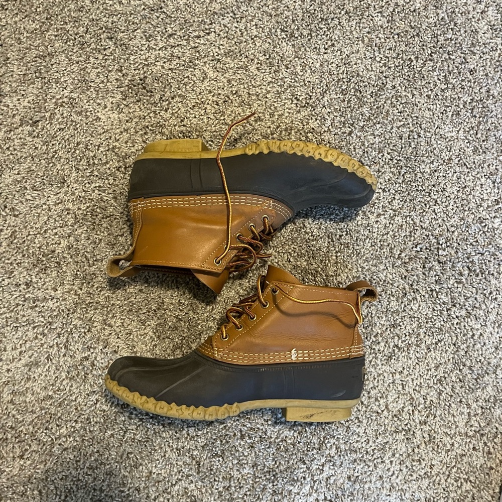 L.L. Bean Men's Tan and Black Duck Boots